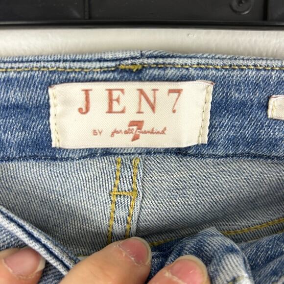 7 For All Mankind Womens 8 snakeskin print Band Ankle Straight Jeans - Picture 9 of 10